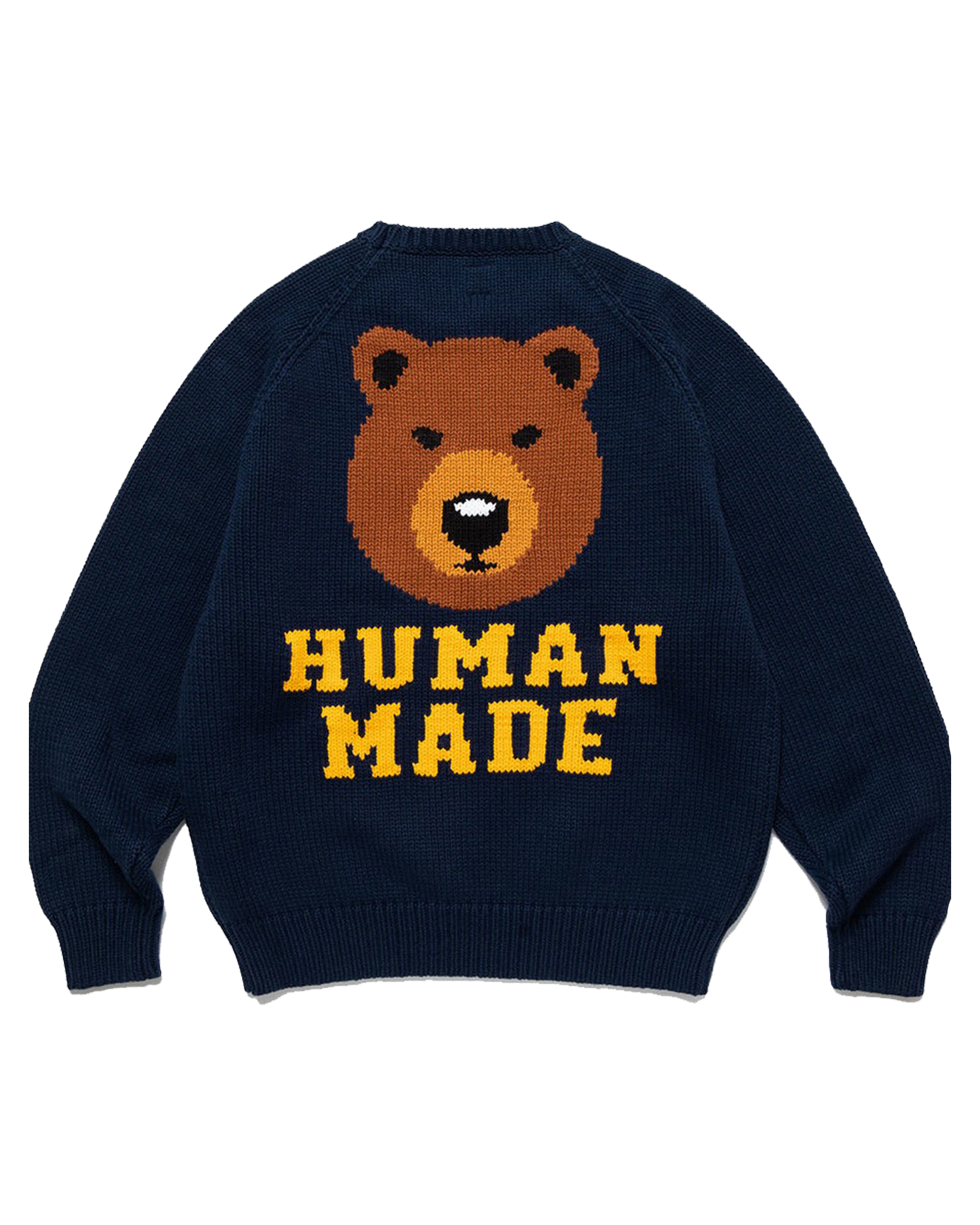 Human Made Bear Raglan Knit Sweater - HUMAN MADE OFFICIAL